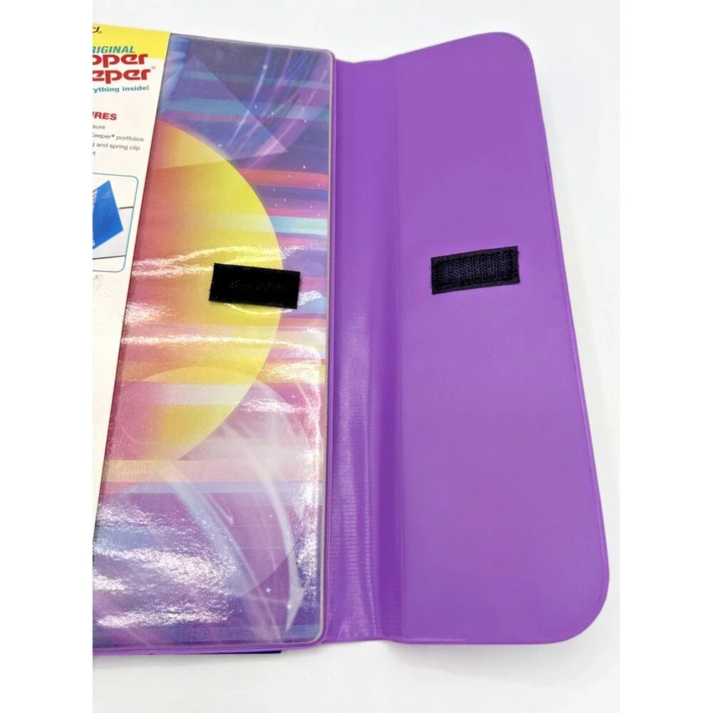 Mead Trapper Keeper Purple Sunset Binder Vintage Inspired 80s 90s Portfolio NEW